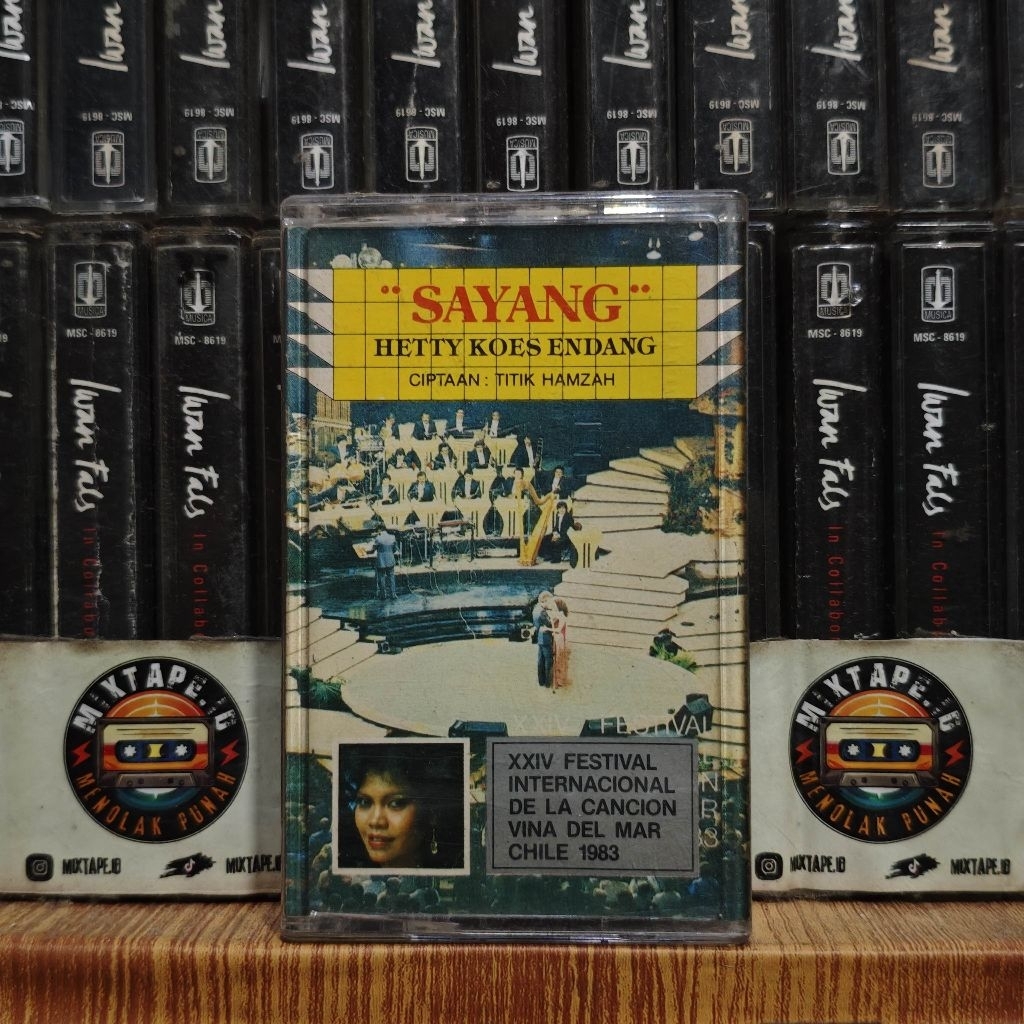 Kaset - Hetty Koes Endang - Sayang - Chile Festival Song - Radio Tape - Kaset Pita - Radio - Pemutar