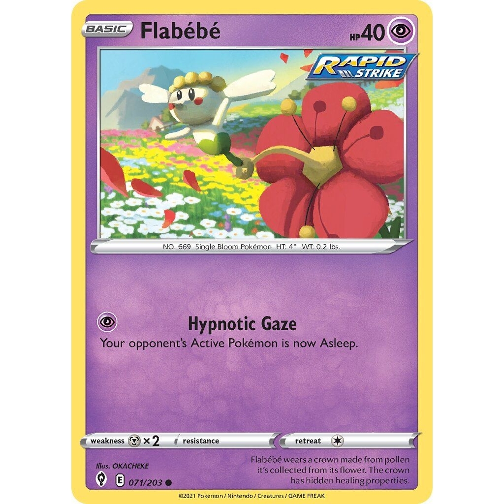 Tcg Pokemon Flabebe Common 2021 EVS