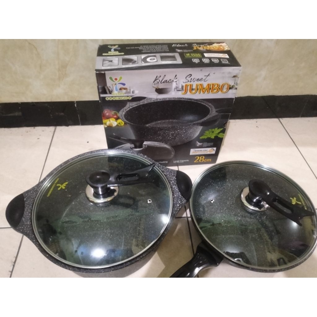 Bima Cookindo set black sweet 28cm dg frypan UNIQLO 28cm