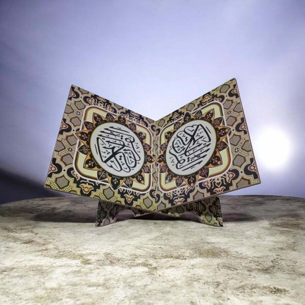 Rekal  Quran kayu Bisa di Lipat Rekal Al Qur'an kayu Quran besar