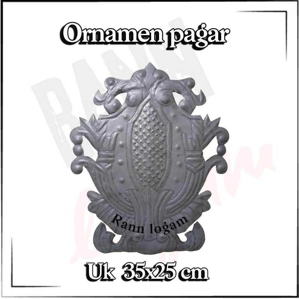 Ornamen pagar besi Uk 35cm x 25cm || Ornamen klasik || Pagar tempa