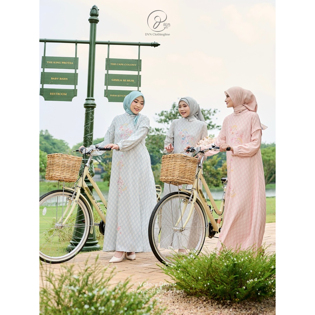 DYN CLOTHINGLINE VALERY DRESS/ GAMIS DYN TERBARU/GAMIS PREMIUM SILK