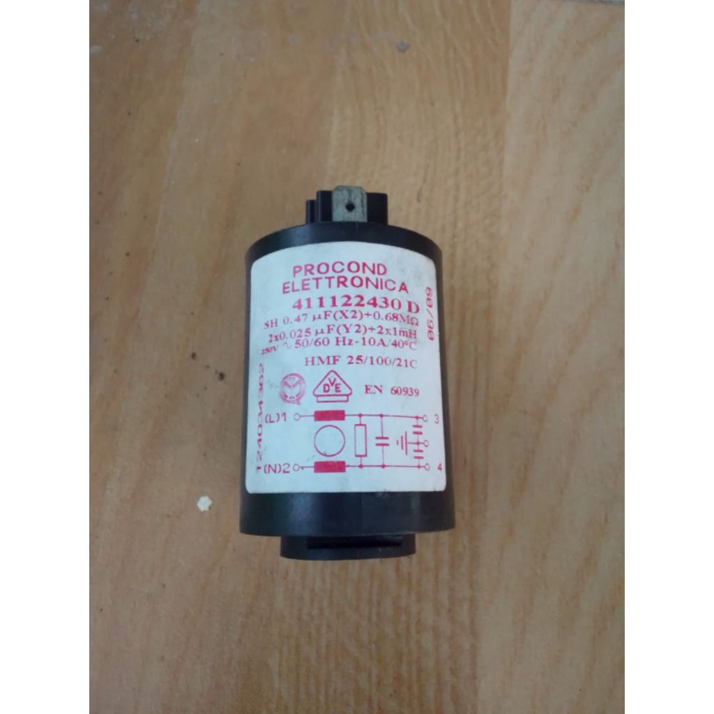 EMI FILTER PROCOND ELETTRONICA 411122430DSH 0,4uF(X2)+0.68 2x0,025uF(Y2) +2x1mH 250V 50/60Hz-10A/40°