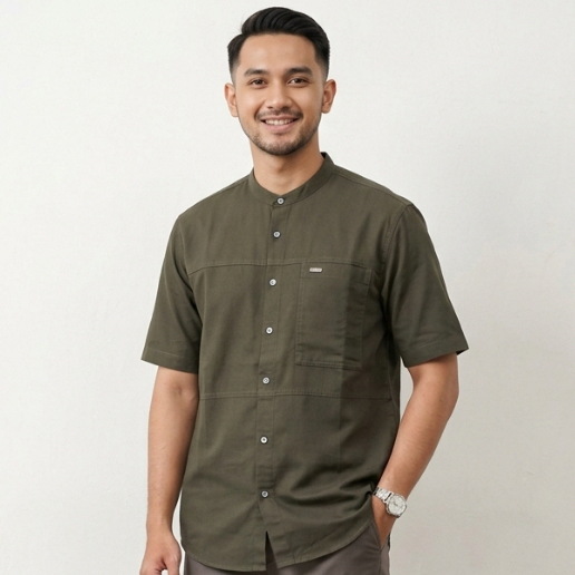 Baju Koko Kemeja Pria Dewasa Lengan Pendek Katun by Doanda