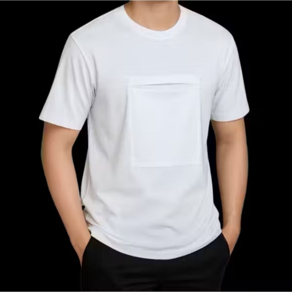 KAOS HAJI UMROH PUTIH - KAOS HAJI UMROH PRIA PUTIH - KAOS HAJI PRIA PUTIH KANTONG - KAOS UMROH PRIA 