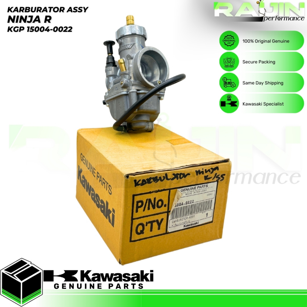 KGP 15004-0022 Carburetor Assy KR150 Ninja R SS Karburator PWL 26 Original Kawasaki Thailand