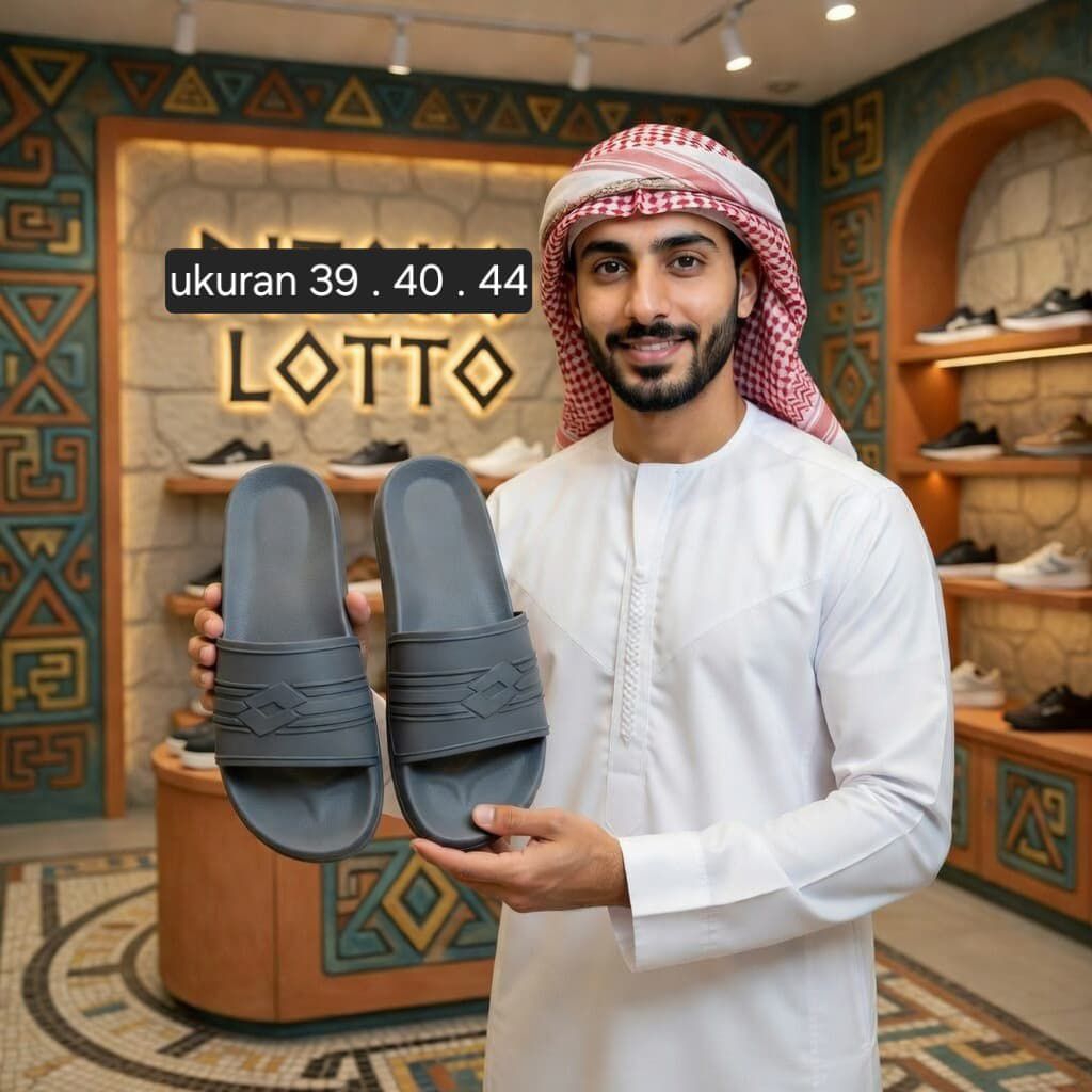 sandal sport pria lotto original grey