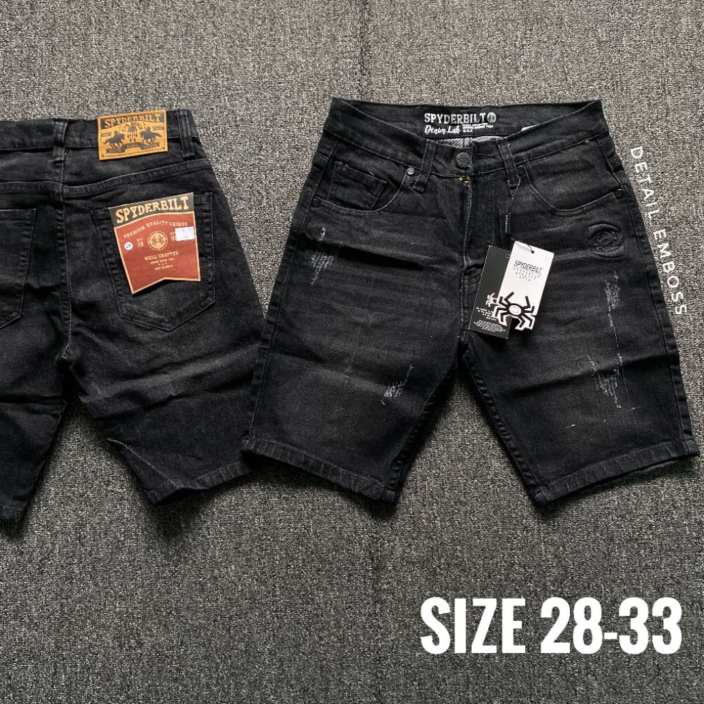 Celana Jeans Pendek Cowok Spyderbilt Kualitas Premium