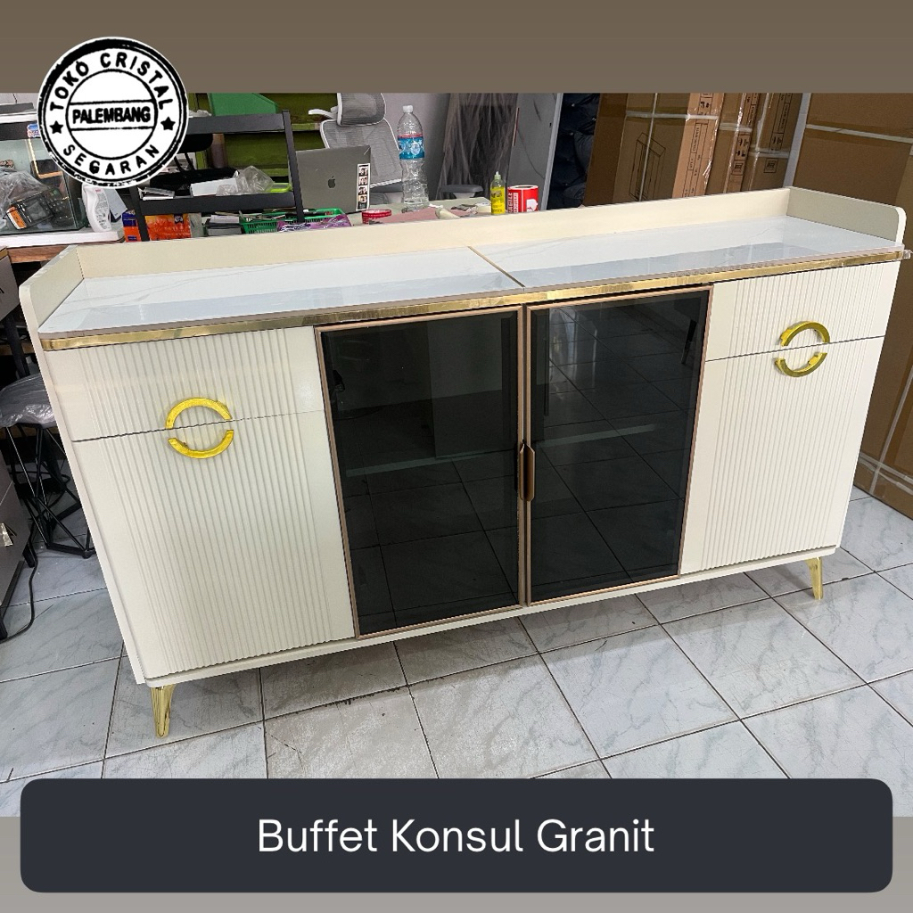 Meja TV Granit / Buffet TV Import / Rak TV Import / Konsol TV Kaca / Buffet Kaca