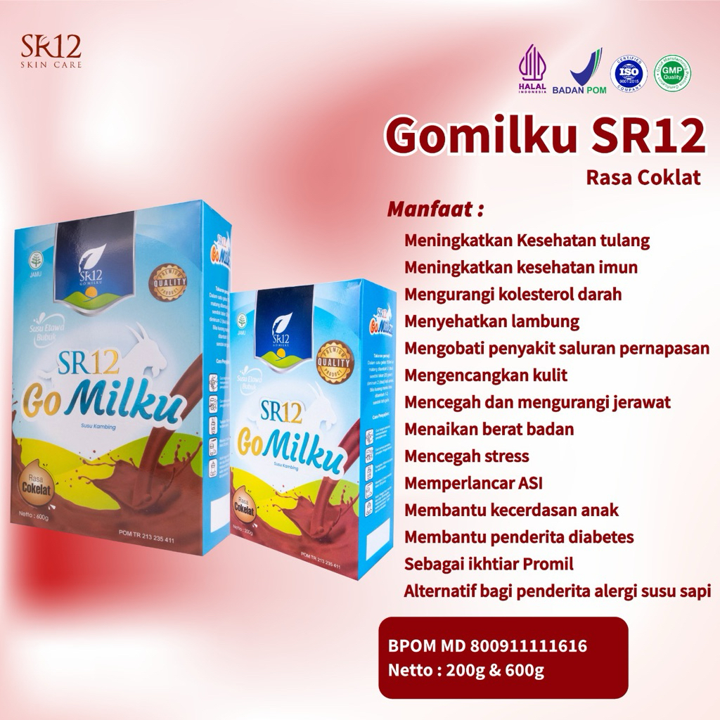 Susu Kambing Etawa Go Milku SR12 Ikhtiar Penyakit Asma Dan Mencerdaskan Anak Rasa Coklat - Susu GoMi