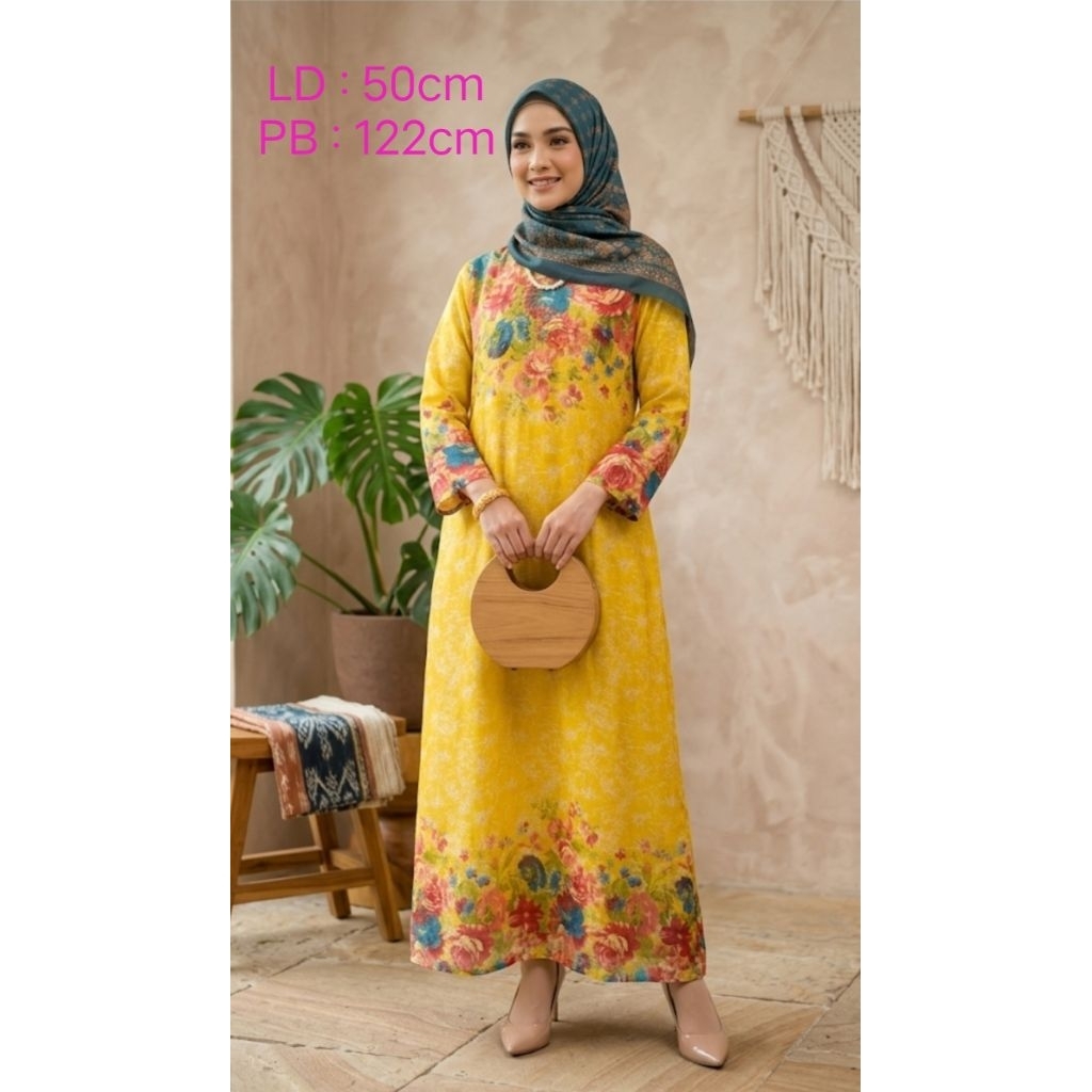 Preloved gamis kuning kunyit