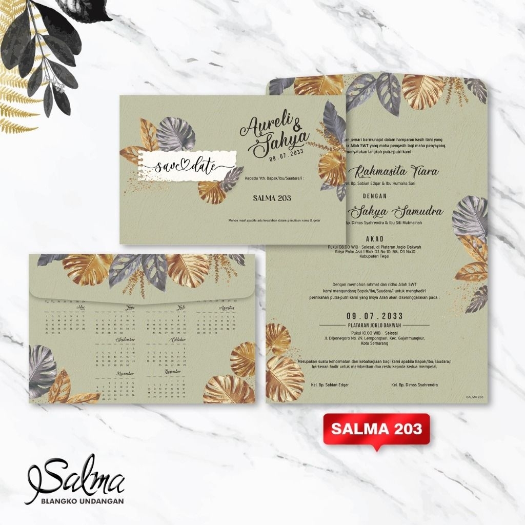 CETAK UNDANGAN PERNIKAHAN TEBAL NUANSA CRAFT PREMIUM | Salma 203 | PADANG INVITATION