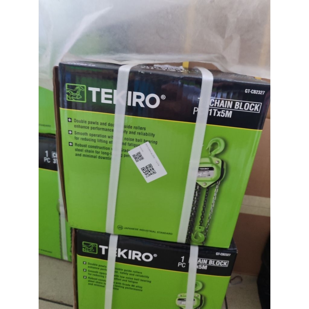 chain blok tekiro ukuran 1 T, 2 T, 3 T, 5 T  x 3 M & 5 M