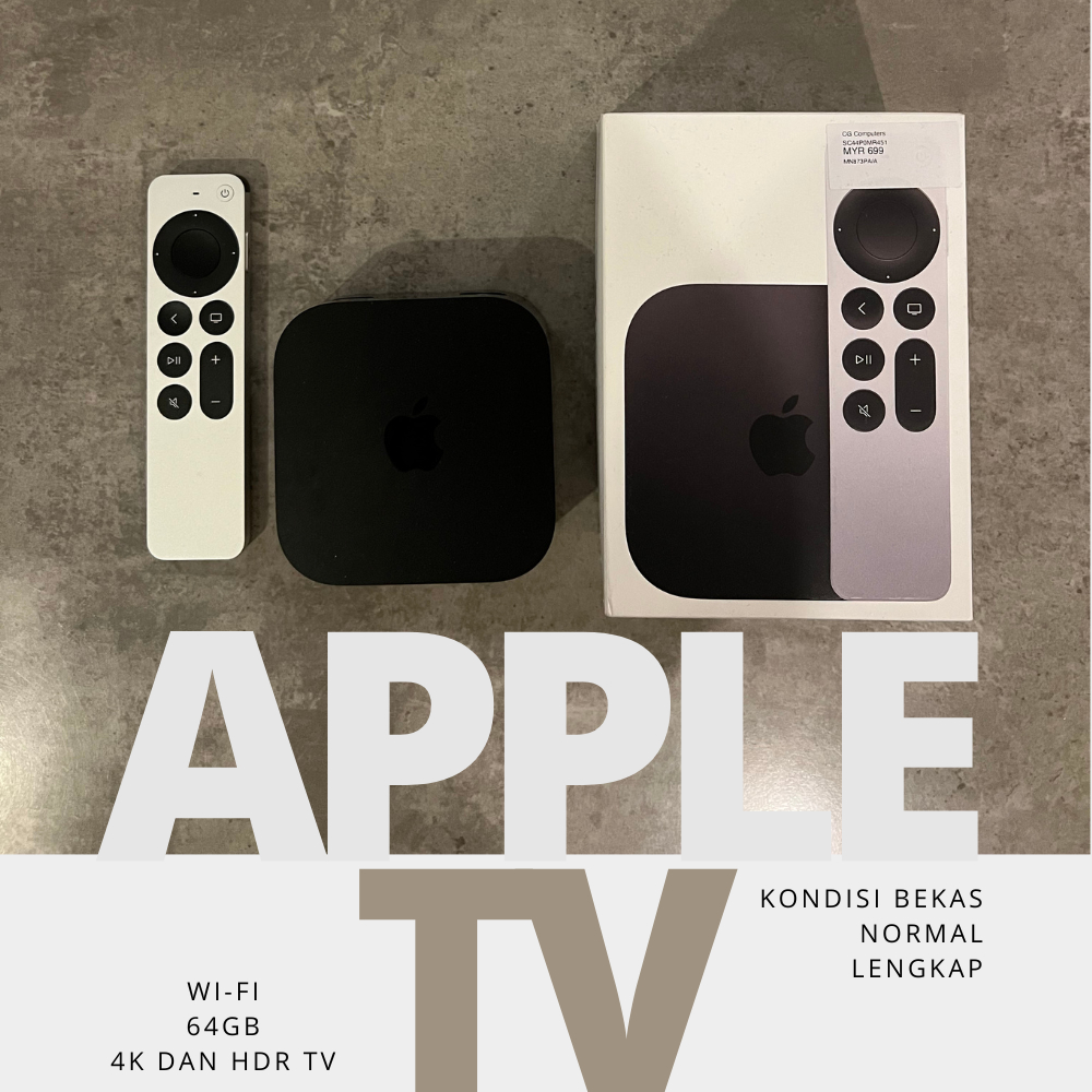Apple TV 3rd gen WIFI 4K 64GB kondisi Second bekas kondisi normal dan lengkap