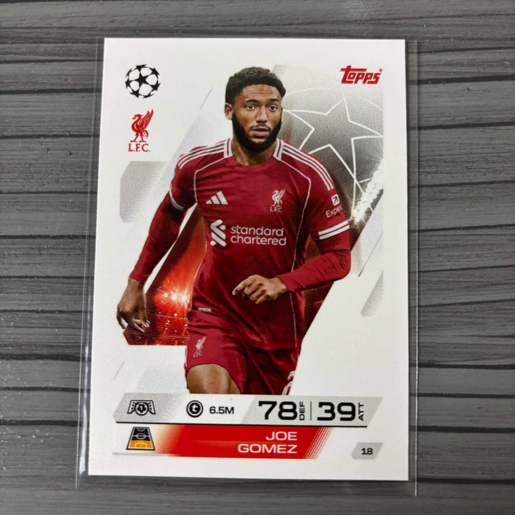 Kartu Bola Gomez Topps Match Attax 2025 2026 Liverpool