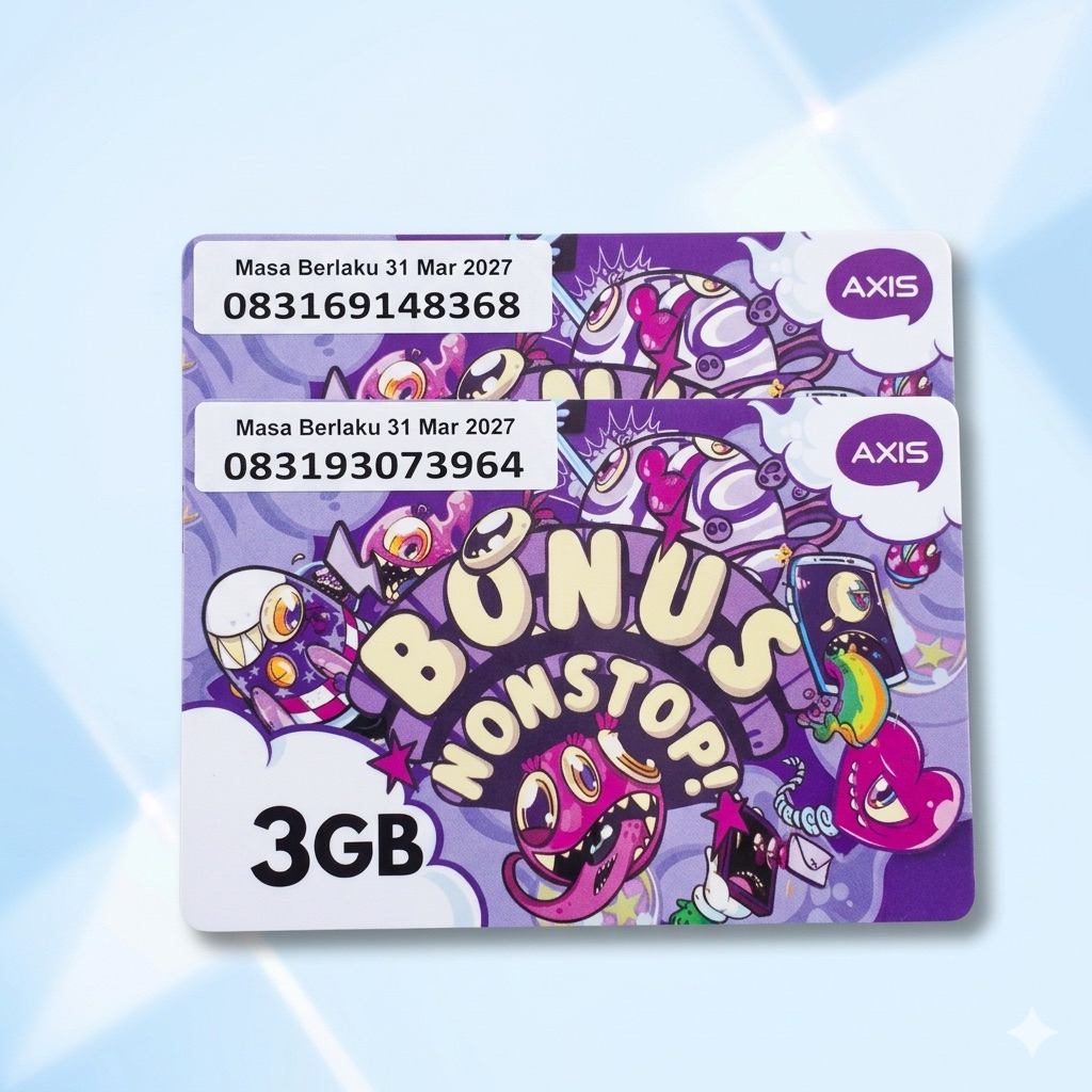 Kartu Perdana axis 3gb 30hari nasional