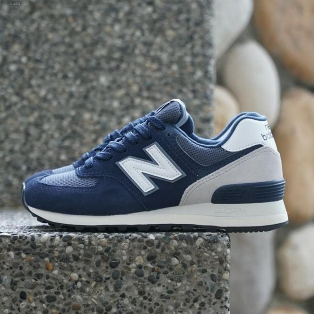 Sneakers New Balance Classic 574 Suede Navy Blue Grey White Black Original