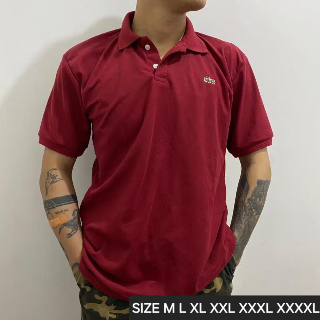 Kaos Kerah Polo Pria Lacoste Classic Fit Maroon