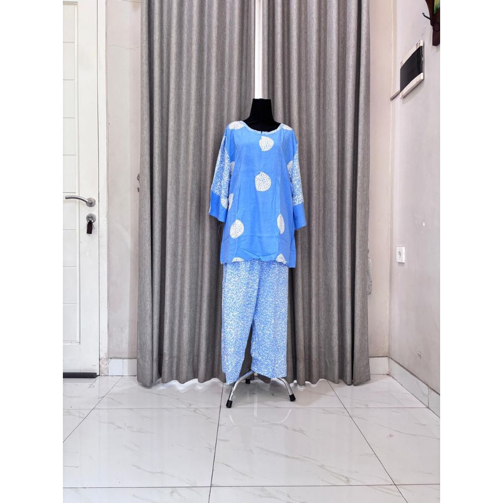 Setelan Celana Batik Jumbo Ld 130 Wanita Modern Premium Elegan Batikisaa Lisa