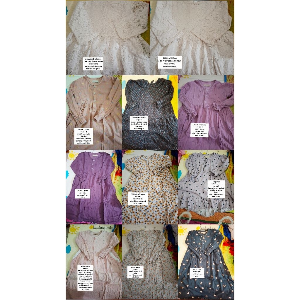 PRELOVED DITSY DAN DRESS ANAK WIGLEES