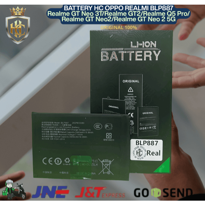 BATERAI BLP887 Realme GT Neo 3T/Realme GT2/Realme Q5 Pro/Realme GT Neo2/Realme GT Neo 2 5G/Realme GT