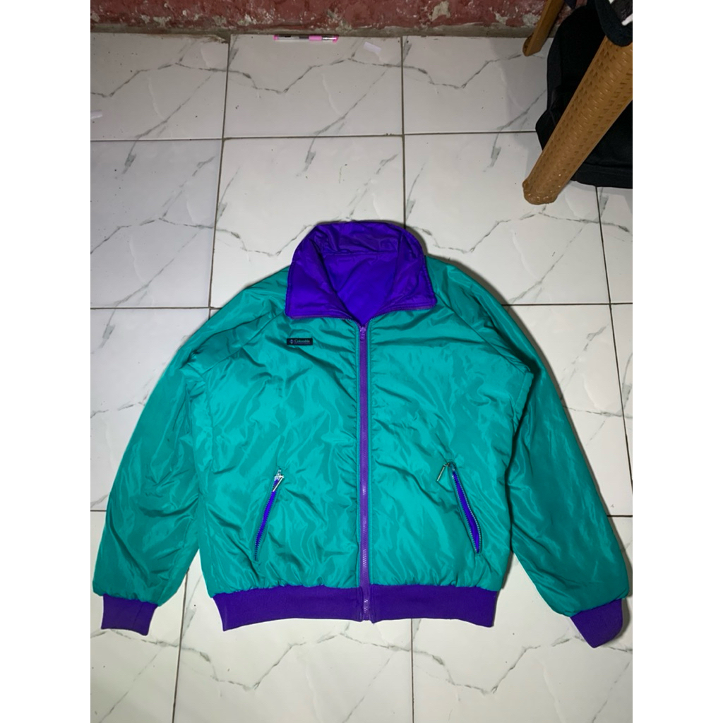VINTAGE COLUMBIA REVERSIBLE PUFFER JACKET