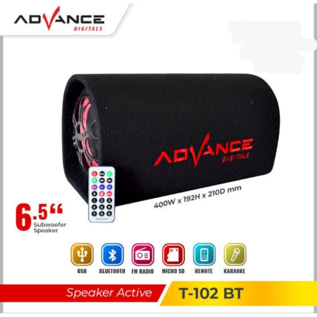 ADVANCE SPEAKER T-102BT SUBWOOFER BLUETOOTH