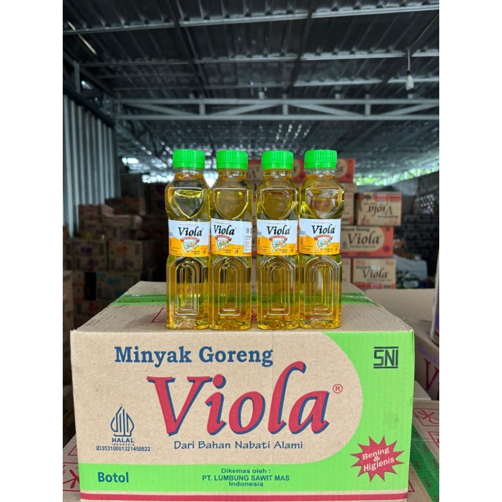 Paket Usaha 1 Dus Minyak Goreng Viola 250ml (isi 24 botol) Jernih dan Higienis
