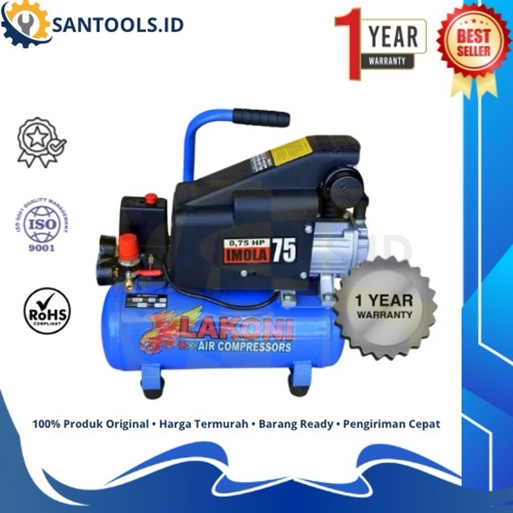 Mesin Kompresor Angin Listrik LAKONI IMOLA 75 Kompresor lakoni 0.75HP Imola 75