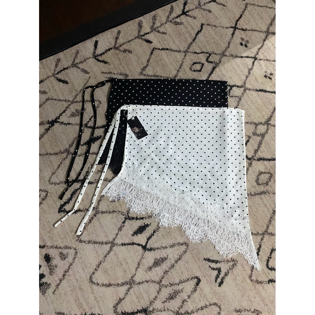 Ji.Rea - Polka Dottie Lace Asimestris Layering Skirt | Rok Layer Polkadot Lace | Rok Polkadot