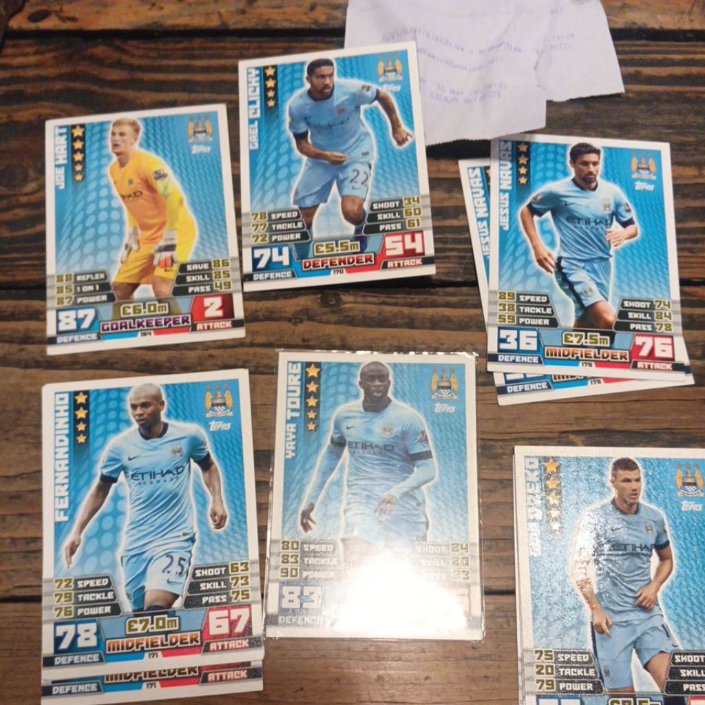 kartu bola match attax epl 2014/2015 Manchester City base card