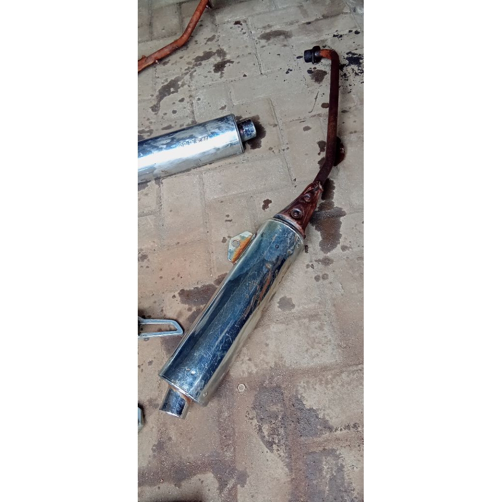 knalpot original lepasan motor Revo lama Revo lancip suara haluss standar