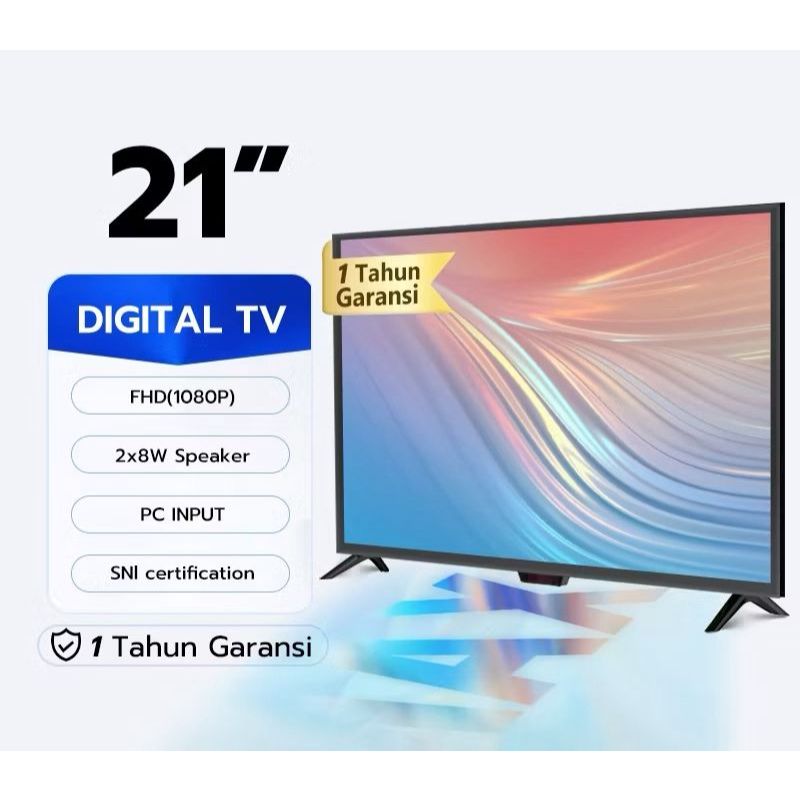 DIGITAL LED TV 21INCH ANIMAX TV FHD TANPA STB SUPPORT HDMI ,PC,AV