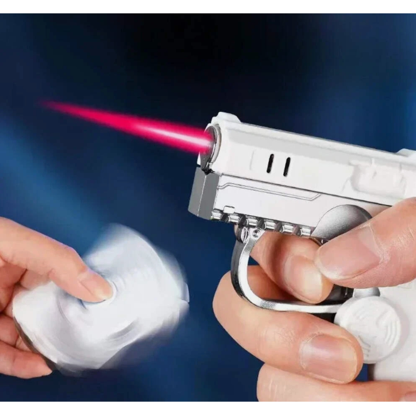 Korek Api Gas Bara Pst Spinner Lighter Lipat Windproof Red Flame Creative Styling Lighter Unik Isi U