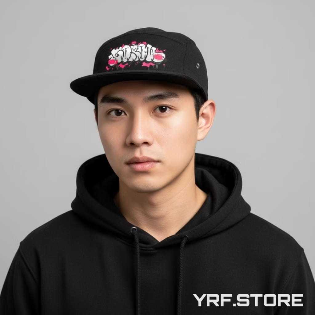 Topi 5 panel / topi surfing / topi pria 5 panel / topi distro 5 panel / topi 5 panel DTF