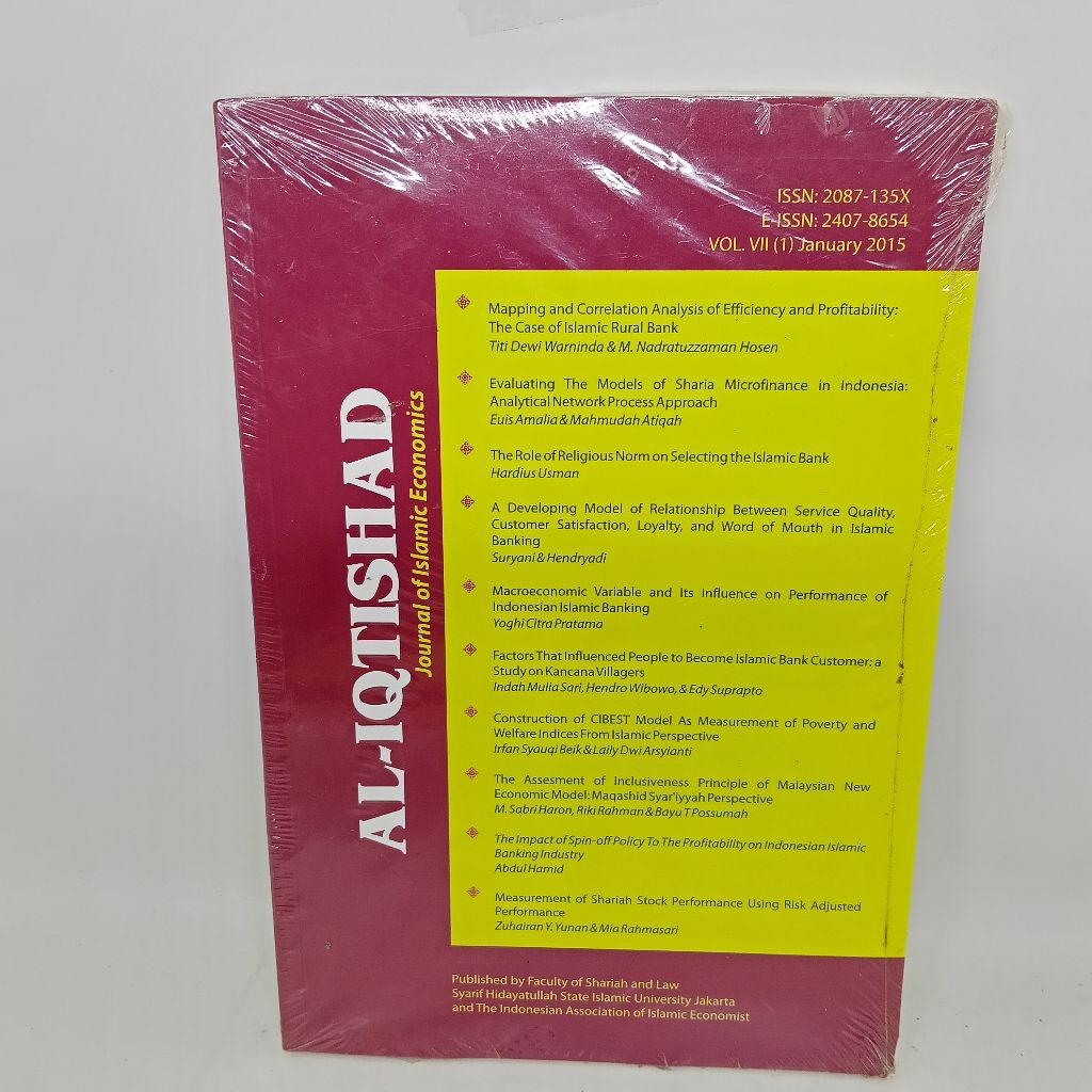 Al iqtishad Journal of islamic economics