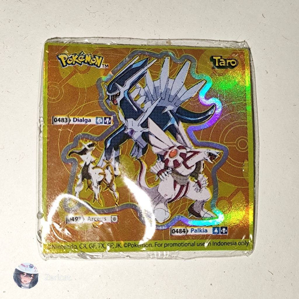 Sticker Taro x Pokemon Dialga, Arceus, Palkia Hologram