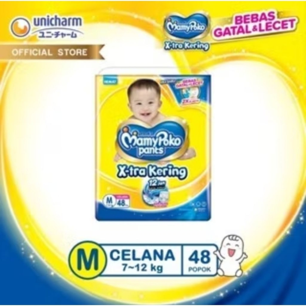 Mamypoko Pants Jumbo X-Tra Kering Standar & Slim Tidak Gembung M48, L42, XL38, M54, L48, XL40