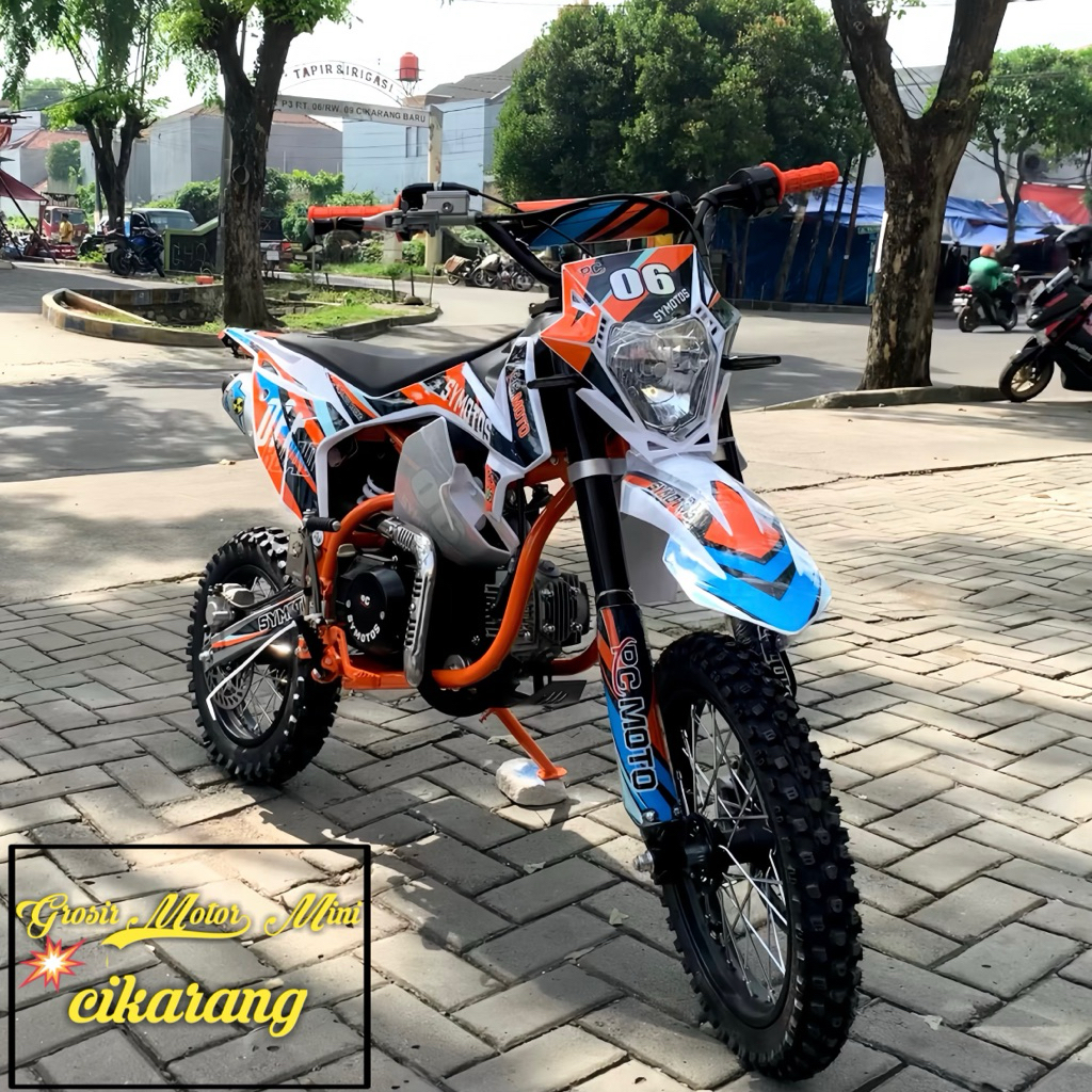 MOTOR MINI TRAIL 110CC SYMOTOS-06 MANUAL RING 14/12 MESIN 4TAK + LAMPU