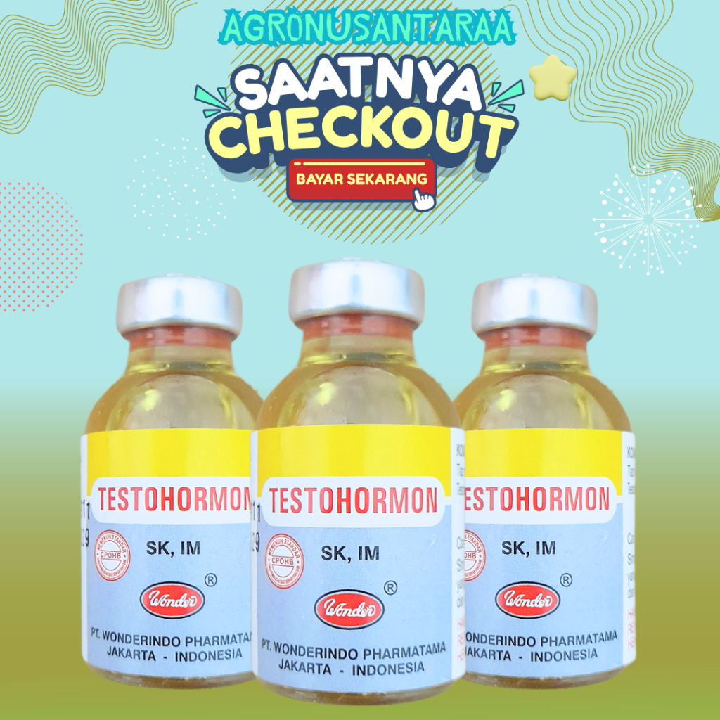 TESTOHORMON 20 ML WONDER - Mengatasi Gangguan Dan Memperbaiki Reproduksi Hewan.