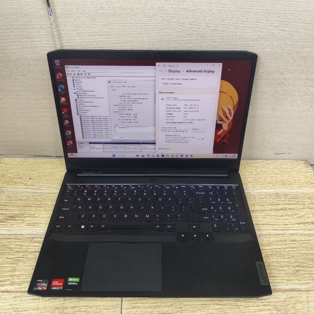 Laptop Second Lenovo Ip Gm 3 Amd Ryzen 5 5600h Ram 8gb Ssd 512gb Rtx 3050