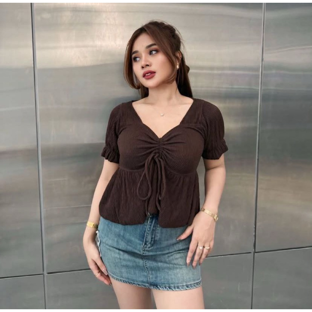Merly Top Knip (031) Atasan Wanita Kerut