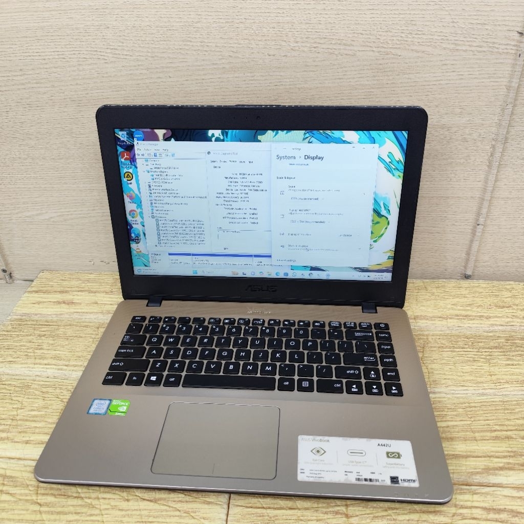 Laptop Second Asus A442urr Core i5-8250u Ram 8gb Ssd 240gb 930mx Hd