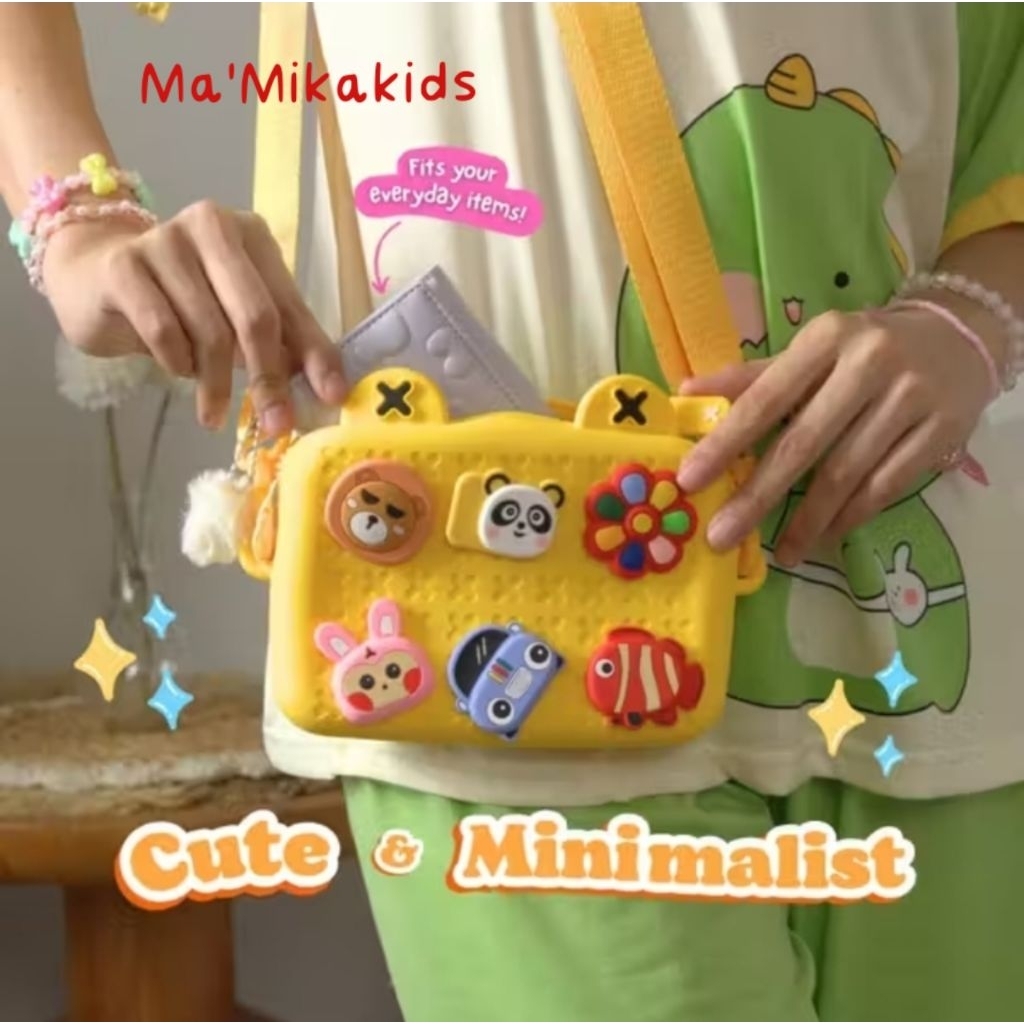 Tas Selempang/ Tas Sling Anak Jelly + Jibbitz