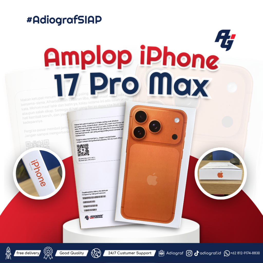 Amplop Lebaran Box Iphone 17 Pro Max | Hardbox Box Kemasan Premium