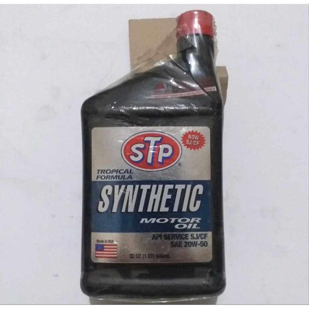 OLI MESIN MERK STP SYNTHETIC SJ/CF 20W-50 ORIGINAL USA