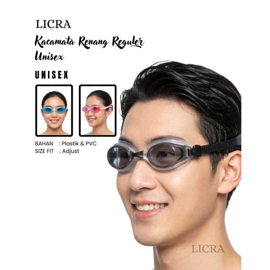 LICRA Kacamata Renang Remaja Dewasa Anti Embun Anti Sinar UV LY02