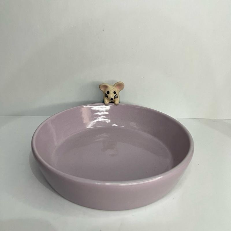 (PIRING KERAMIK HIASAN TIKUS) PIRING KERAMIK TIKUS ESTETIK LUCU