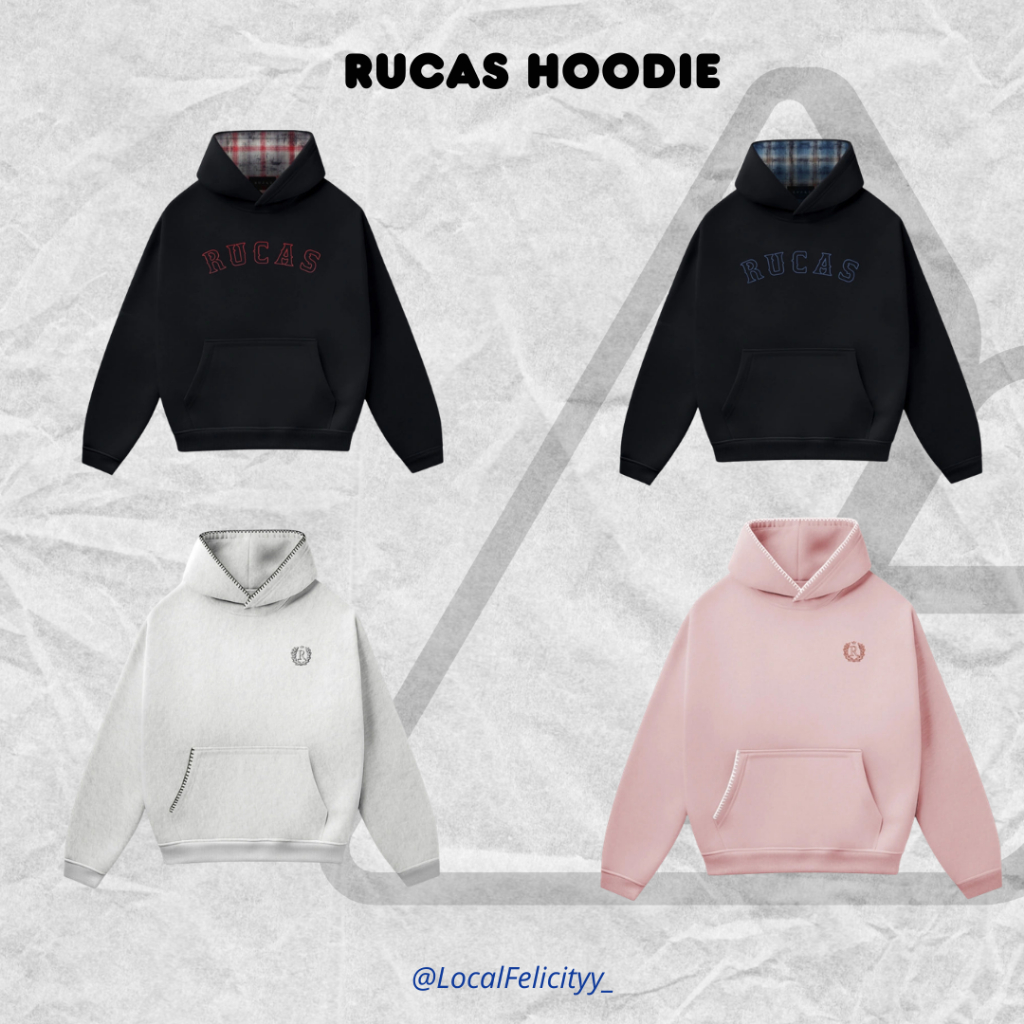 [100% ORI NO KW] RUCAS Ultra Stitch Hoodie Pink // RUCAS Ultra Stitch Hoodie Grey Rucas Season 14 "E
