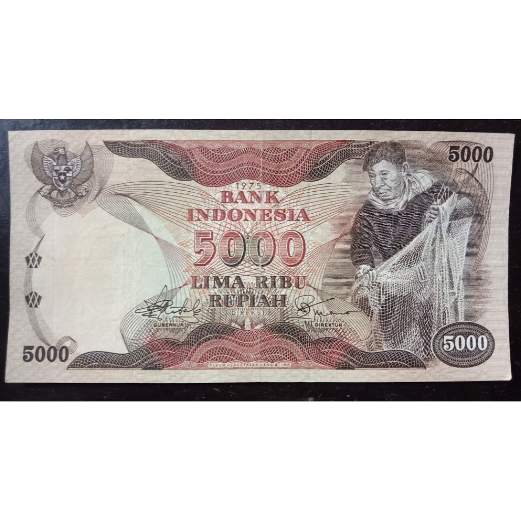 UANGKUNO 5000 RUPIAH PENJALA THN 1975